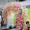 Flores decorativas artificial flor de cerejeira árvore 120 cabeças verticais árvores de seda diy casamento natal festa dos namorados decoração falsa