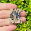 Charms 5pcs Pave cyrronia Bling Black Magy Girl wisiorek do niestandardowej biżuterii do stosu 230831