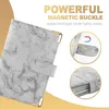 Binder PU Leather Notebook Marble Refillable 6 Rings Cover Loose Leaf Planner With Magnetic Buckle Closure