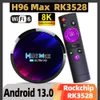 Set Üst Kutu H96 MAX RK3528 Akıllı TV Kutusu Android 13 Rockchip 3528 Dört Çekirdek Destek 8K Video Kod Çözme WiFi6 BT5.0 Medya Oynatıcı Set Üst Kutu 230831