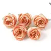 Fleurs décoratives en soie Rose têtes artificielles 3.5 cm faux pour la décoration de la maison jardin décoration de mariage bricolage artisanat couronne cadeau accessoires