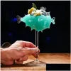 Wine Glasses 200Ml Creative Pufferfish Cocktail Glass Transparent Goblet Cup With St Molecar Smoke Bar Party Drinkware Drop Delivery