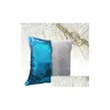 Sublimation Mermaid Pillow Er Sequin Cushion Throw Pillowcase Decorative That Change Color Gifts For Girls Drop Delivery