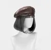 Béret Pu chapeaux chapeau d'hiver en cuir chaîne Barette peintre casquettes pour dames filles à la mode élégant béret 230831