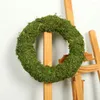 Dekorativa blommor Moss Dream Catcher Diy Wreath Floral Material Rattan Circle Christmas Hoops Garland