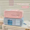 Potloodtassen Canvas pennenzak met grote capaciteit Kawaii etui Koreaans briefpapier Terug naar school Leuke benodigdheden Cosmetische tas voor dames Briefpapier HKD230831