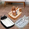 kennels pens S-2XL grands lits pour chiens pour grands chiens canapé pour animaux de compagnie de bande dessinée pour maison de chien moyenne intérieur coton chaud doux Totoro lits pour chat pour intérieur 230831