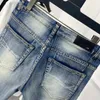 Luxury Polar Summer Autumn High Street Fashion High Street Go Out Street byxor Jeans andningsbara elastiska män och kvinnor monogrammade tryckta denimbyxor