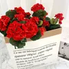 Decoratieve bloemen kunstbloem Geranium 36 cm lengte DIY zijde kunststof tak arrangement bruiloft feest Kerstmis huisdecoratie