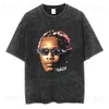 T-shirts voor heren Rapper Young Thug Washed T-shirt, unisex, hiphop, vintage, gotische stijl, T-shirts, casual, oversized katoen, zomer-t-shirts, streetwear T230831