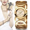 Montres-bracelets WEIQIN Plaqué Or Femmes Montres Cercles Bracelet Strass Quartz Montre En Acier Inoxydable Femme Montre-Bracelet