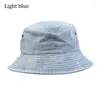 Berets Fashion Women Fisherman Cap Denim Foldable Bucket Hat Summer Sun Floppy Beach Travel Leisure Sunbonnet