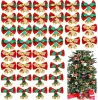 Julbåge med klockor Xmas Tree Hanging Mini Bowknot Ornament Nyårsfest Hemdekoration 831