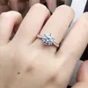 925 Sterling Silver Moissanite Ring Classic Style Round Cut Ring Single Row Diamond Engagement Anniversary Ring 1CT 2CT 3CT211A