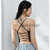 Andere gezondheidsschoonheidsartikelen Sexy Cross Strap Schoonheid Terug Ondergoed Vrouwelijk Vest Crop Top Gewatteerd T-shirt Sexy Tanktops Push-up Ademende Bh Zomer x0831