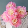 Dekorative Blumen, 45 cm hoch, künstliche Blume, 5 Köpfe, Penoy, gefälschte Hochzeit, Party, festliche Dekoration, Heimdekoration, Ikebana