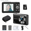 Camcorder Neue Kinder-Digitalkamera 2,4 Zoll HD 1080P wiederaufladbare Kameras mit 16-fachem Zoom Kompakte 44MP-Kamera für Mädchen Q230831