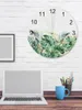 Wandklokken Ins Stijl Tropische Planten Palmbladeren Grote Ronde Lichtgevende Naalden Klok Decor Kamer Hangende Ornamenten Stil