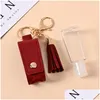 Chaveiros Lanyards Portátil Hand Sanitizer Garrafa Keychain Titular Cleanser Recipiente Cosmético Removível Travel Er Set Gel Drop Deliv Dhdbx