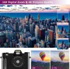 Camcorders 48MP Digital Camera Vlogging 4K Video for YouTube with WiFi 3" Flip Screen Camcorder 16X Zoom Blogging Cameras 230830