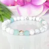 MG1104 Natural Howlite Stress Relief Bracelet Calming Amazonite Yoga Mala Bracelet Healing Crystals Balance Spiritual Jewelry301d