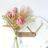 Decoratieve Bloemen Kunstmatige Roos Samll Boeket Zijde Bruiloft Woondecoratie Indoor Party Valentijnsdag Cadeau DIY Nep Bloemstuk