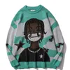 Men's Sweaters Cartoon men and women's animated knitted sweaters oversized vintage Harajuku hiphop rap ugly winter 230831