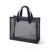 الأزياء المحمولة حقيبة شبكية شبكة نايلون حقيبة يد كبيرة السعة الأزياء حقيبة تسوق PVC مقاوم للماء 230831