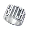 5 Stück / Los Größe 5-10 Neuester beliebter BITCH Unisex-Ring 316L Edelstahl Modeschmuck Beliebter Biker-Hiphop-Stil Ring287v