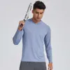 Lulus – sweat à capuche à manches longues pour hommes, chemise à séchage rapide, t-shirt d'entraînement, de course, respirant, à Compression, Top211