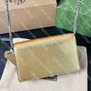 Designer schoudertas dames ketting crossbody tas Hoge kwaliteit vierkante portemonnee Klassieke diamanten hoefijzergesp Goud Zilver lederen tassen