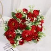 Kwiaty dekoracyjne sztuczny kwiat miękka tekstura realistyczna dekoracja ogrodu na świeżym powietrzu Praph Props DIY Buquet Wedding