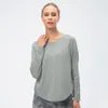 Aktive Shirts Frauen Gym Sport Top Training Fitness T Shirt Kleidung Winter Langarm Yoga Nahtlose Lauf Kleidung