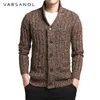 メンズセーターVarsnaol Brand Seater Men vneck Solid Slim Fit Cardigan Male Aututn Fashion Casual Tops S 230830