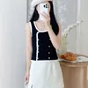 Womens Tanks Ice Silk Knitted Suspended Tank Top for Women Summer Slim Fit Underlay Inside Wear Fashion Brand Designer Sleeveless Tops