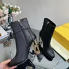 New Fashion Designer Boots Luxury Metal Buckle Decorative Genuine Leather Martin Boots Black White Over Knee Boots 35-42 With Box