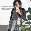 Tabliers Tablier de travail transparent de mode imperméable avec poche à la mode barbier cheveux styliste d'ongles accessoires de cuisine pour femmes hommes uniforme 230831