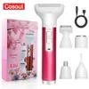 Epilatör 5 1 Vücut Epilasyon Koltuklu Bikini Bacak Pubic Electric Clipper Tıraş Alımçısı Kadınlar 230831