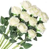 Fiori decorativi 10 pezzi rose artificiali bouquet floreali di rose di seta finte per la decorazione di nozze decorazioni per il giardino per feste di compleanno a casa