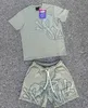 العلامة التجارية Syna World Men Thirts Streetwear Synaworld Y2K 2 قطعة مجموعة الهيب هوب رسالة Syna Tshirt shorts synaworld اثنين