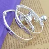 2 stks Kinderen Baby Meisjes Jongens Peuters Verstelbare Maat 925 Sterling Zilveren Armband Mode-sieraden FS99 Bangle264N