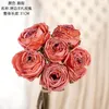 Flores decorativas 6 cabeças artificial rosa flor falsa casamento buquê de noiva pogal adereços casa decoração de jardim simulação seda