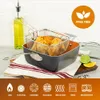 - 6 litres XL Copper antiadhésif carré profond tout en un 6 QT Casserole Chef S Stock Pot- 4 pièces, comprend un panier de friture et un cuiseur de vapeur