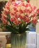 Dekorative Blumen 3D Real Touch Große 9 Köpfe Künstliche Silikon Schmetterling Orchideen Großhandel Filz Latex Hochzeit Phalaenopsis