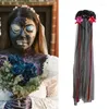 Fermagli per capelli Copricapo di Halloween Fascia per fiori Giorno dei morti Ragazze Donne Copricapo scuro Goccia