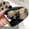 Slippers New Fashion Warm Fur Slippers Women's 2023 Autumn/Winter Home Printed Open Cotton Slippers babiq05