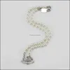Pendentif Colliers La Reine Mère de l'Ouest a un collier FL Diamonds Chaîne de clavicule et sertie de pendentifs de bijoux de livraison directe Dh6Mx