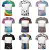 Wholesale Sublimation Bleached Shirts Heat Transfer Blank Bleach Shirt Bleached Polyester TShirts US Men Women Party Supplies Stock ZZ