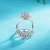 Jewelry Pouches Synthetic Moissanite Coronation For Love Diamond Female Ring Eight Hearts And Arrows 3-carat Zircon Split