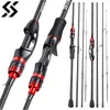 Boat Fishing Rods Sougayilang Casting Spinning Fishing Rod 2.1m UltraLight Carbon Fiber Rod Pole 4 Section with EVA Handle Baitcasting Fishing Rod 230831